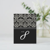 PixDezines Rossi Damask, tafel geen kaarten. Briefkaart (Staand voorkant)