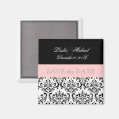 PixDezines Rossi Damask, Zwart+Wit Magneet (Voorkant / Achterkant)