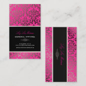 PixDezines rossi damast/doe-het-zelf achtergrond Visitekaartje (Voorkant / Achterkant)