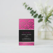 PixDezines rossi damast/doe-het-zelf achtergrond Visitekaartje (Staand voorkant)