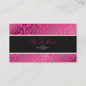 PixDezines rossi damast/doe-het-zelf achtergrond Visitekaartje (Achterkant)