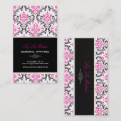 Pixdezines  rossi damast/doe-het-zelf achtergrond visitekaartje (Voorkant / Achterkant)