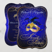 PixDezines Rossi Sweet 16 Masquerade/DIY bckgrnd Kaart (Voorkant / Achterkant)