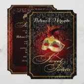 PixDezines Rossi Sweet 16 Masquerade/DIY kleur!! Kaart (Voorkant / Achterkant)