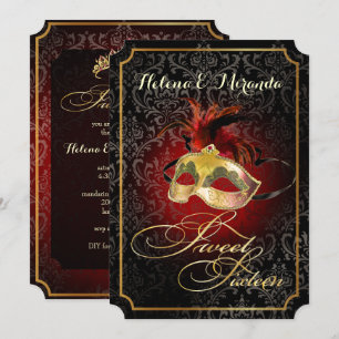 PixDezines Rossi Sweet 16 Masquerade/DIY kleur!! Kaart