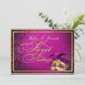 PixDezines Rossi Sweet 16 Masquerade/DIY kleur!! Kaart (Staand voorkant)