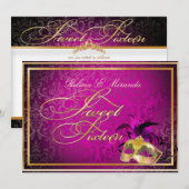 PixDezines Rossi Sweet 16 Masquerade/DIY kleur!! Kaart (Voorkant / Achterkant)