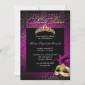 PixDezines Rossi Sweet 16 Masquerade/DIY kleur!! Kaart (Achterkant)