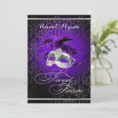 PixDezines Rossi Sweet 16 Masquerade/DIY kleur!! Kaart (Staand voorkant)