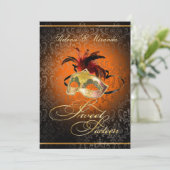 PixDezines Rossi Sweet 16 Masquerade/DIY kleur!! Kaart (Staand voorkant)