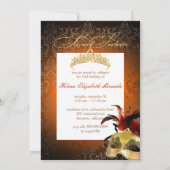 PixDezines Rossi Sweet 16 Masquerade/DIY kleur!! Kaart (Achterkant)