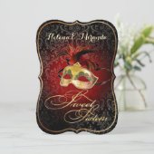 PixDezines Rossi Sweet 16 Masquerade/DIY kleur!! Kaart (Staand voorkant)