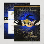 PixDezines Rossi Sweet 16 Masquerade/DIY kleur!! Kaart (Voorkant / Achterkant)