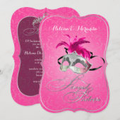 PixDezines Rossi Sweet 16 Masquerade/DIY kleur!! Kaart (Voorkant / Achterkant)