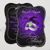 PixDezines Rossi Sweet 16 Masquerade/DIY kleur!! Kaart (Voorkant / Achterkant)