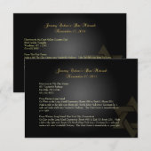 PixDezines routebeschrijving, Bar Mitzvah/black+go Informatiekaartje (Voorkant / Achterkant)