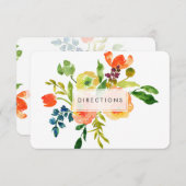 PixDezines routebeschrijving floral mitswa/DIY bac Informatiekaartje (Voorkant / Achterkant)