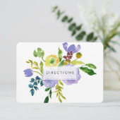 PixDezines routebeschrijving floral mitswa/DIY bac Informatiekaartje (Staand voorkant)