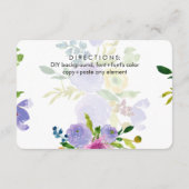 PixDezines routebeschrijving floral mitswa/DIY bac Informatiekaartje (Achterkant)