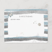 PixDezines routebeschrijving/zilver/blauw/strepen/ Informatiekaartje (Achterkant)