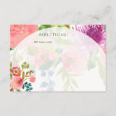 PixDezines routekaart florale waterverf/ranunculus Informatiekaartje (Achterkant)