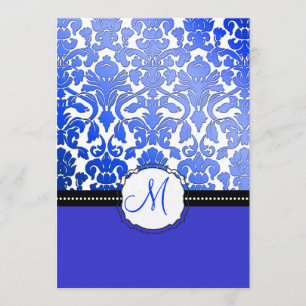 PixDezines royal blue flora damask/diy background Kaart