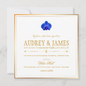 PixDezines Royal Blue Orchids/phalaenopsis Kaart (Achterkant)