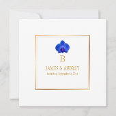 PixDezines Royal Blue Orchids/phalaenopsis Kaart (Voorkant)