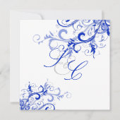 PixDezines Royal Blue Swirls/DIY Background Kaart (Voorkant)