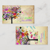 PixDezines /roze Boom Trimmers ♥ Visitekaartje (Voorkant / Achterkant)