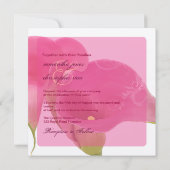 PixDezines Roze Calla lelie + Krullen Kaart (Achterkant)