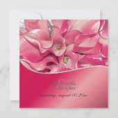 PixDezines Roze Calla lily/bruiloft Uitnodigingen (Voorkant)