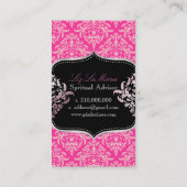 PixDezines Roze Céline Damask/DIY kleur Visitekaartje (Achterkant)