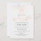 PixDezines Roze Champagne Bubbels Brunch+Bubbly Kaart (Voorkant)