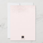 PixDezines Roze Champagne Bubbels Brunch+Bubbly Kaart (Achterkant)