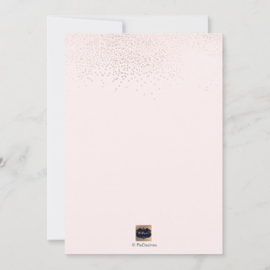 PixDezines Roze Champagne Bubbels Brunch+Bubbly Kaart (Achterkant)