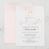 PixDezines Roze Champagne Bubbels Brunch+Bubbly Kaart (Voorkant / Achterkant)