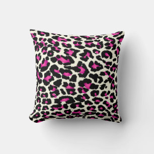 PixDezines roze cheeta/diy kleuren Kussen
