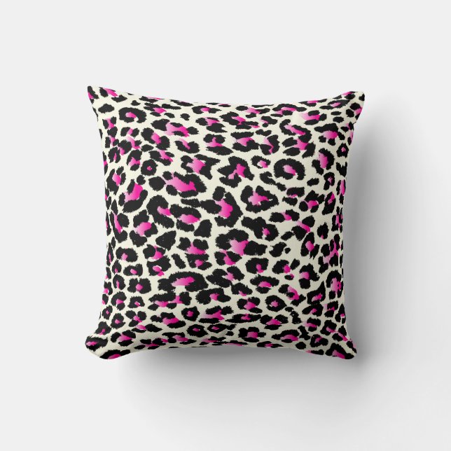PixDezines roze cheetah diy achtergrond kleuren Kussen (Voorkant)