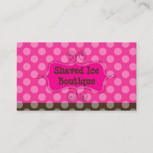 PixDezine's Roze + Chocolade Stippen Visitekaartje