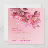 PixDezines roze cybidium/orchideeën/dij events Kaart (Achterkant)