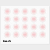 PixDezines roze dollie met rollen Ronde Sticker (Vel)