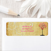 PixDezines Roze esdoorn Etiket (Insitu)