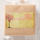 PixDezines Roze esdoorn Etiket (Insitu)