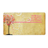 PixDezines Roze esdoorn Etiket (Voorkant)