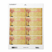 PixDezines Roze esdoorn Etiket (Full Sheet)