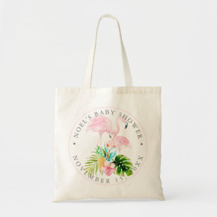 PixDezines Roze Flamingo Baby Shower Boodschappent Tote Bag