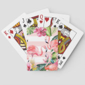 PixDezines Roze flamingos Pokerkaarten (Achterkant)