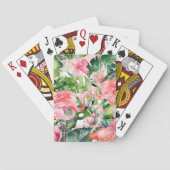 PixDezines Roze flamingos Pokerkaarten (Achterkant)
