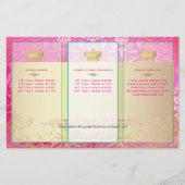PixDezines roze flora damask Flyer (Voorkant)